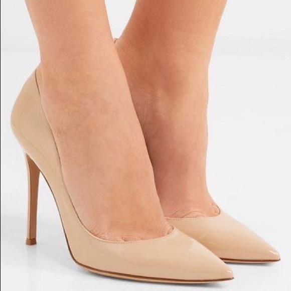 GIANVITO R0SSI 105MM PATENT LEATHER PUMPS, IT/38.5 US/8-8.5 NUDE NIB!! - Picture 8 of 14